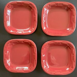 Longaberger Pottery Woven Traditions Paprika Tapas Plates